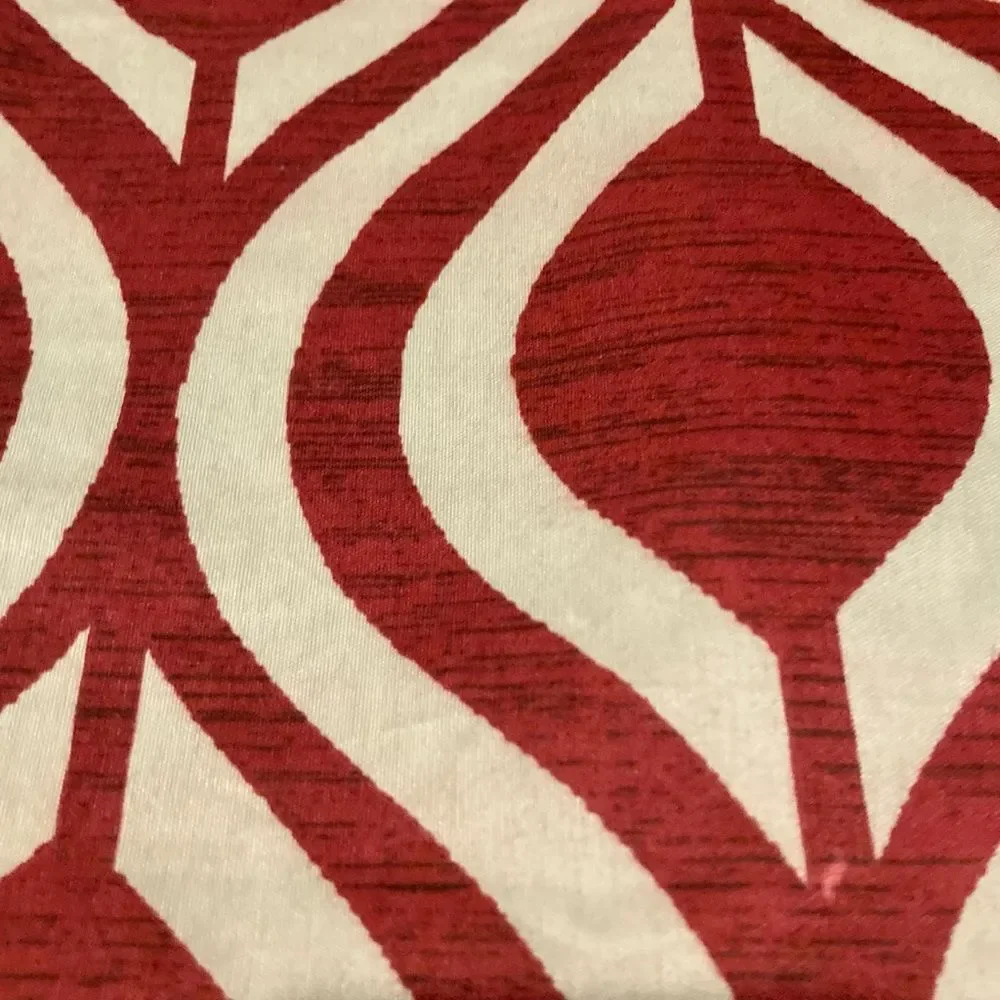 Essential Home Moroccan Design Pillow Shams Tile Geometric Red Cream 29 x  24 in